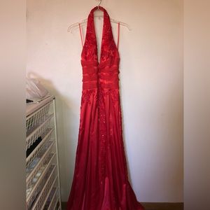 Red Sequin Prom Dress Peaches Boutique